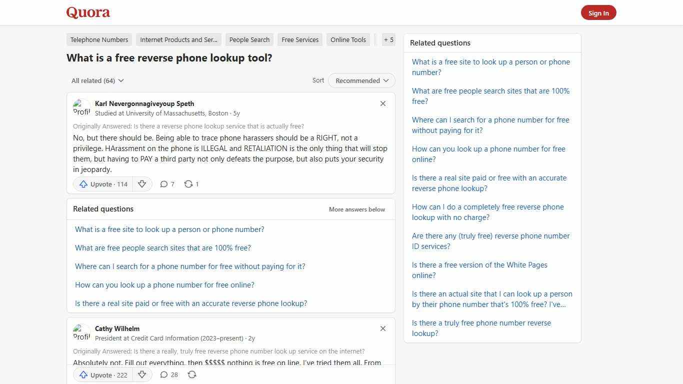 What is a free reverse phone lookup tool? - Quora