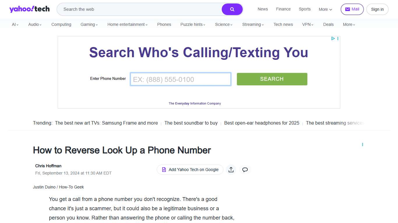 How to Reverse Look Up a Phone Number